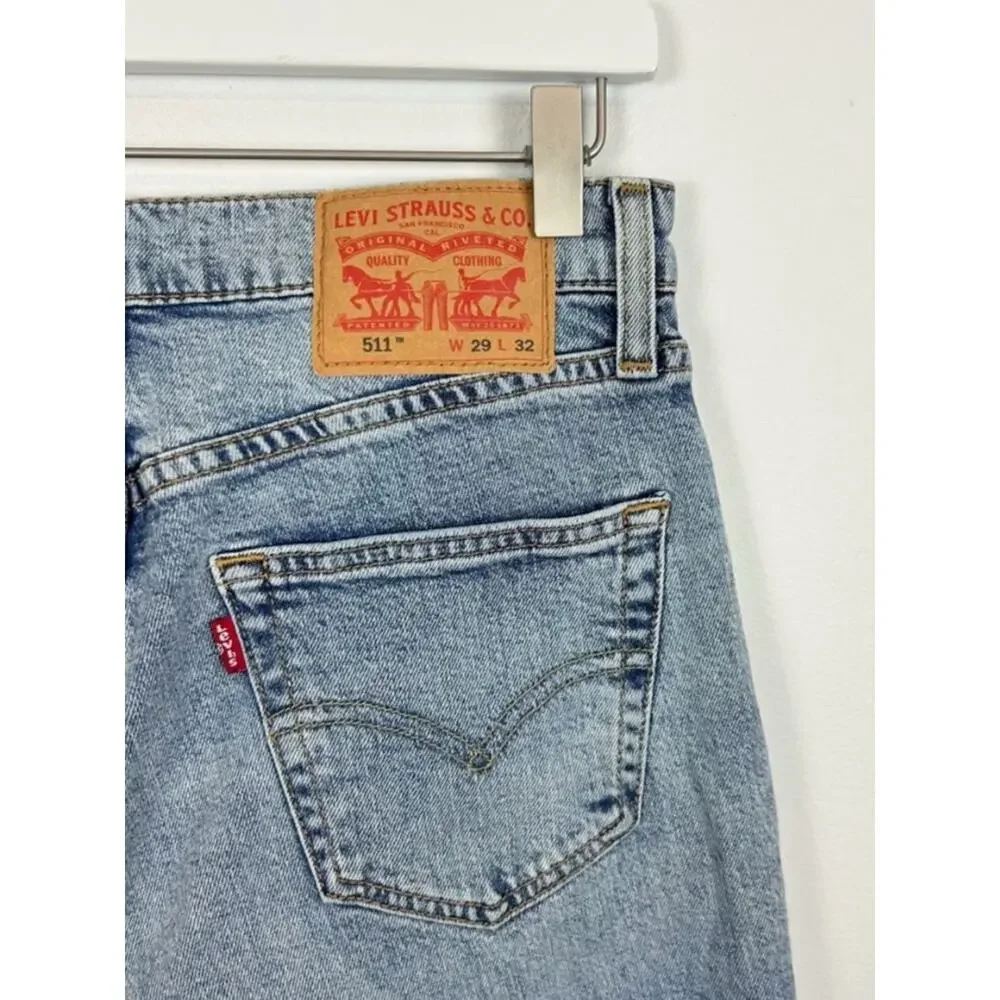 Levi's 511 Slim Straight Light Blue Jeans Men's Size 29 x 32